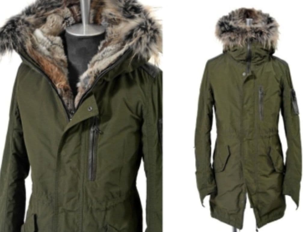 SHELLAC M51 モッズコート44カーキ /レザーライダース5351