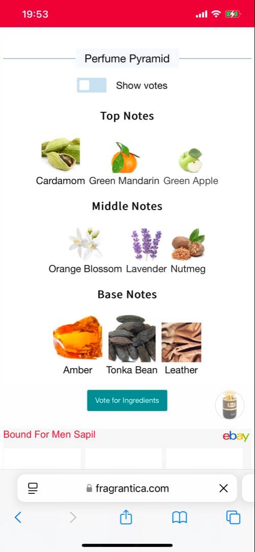 香水(男性用) Sapil Bound