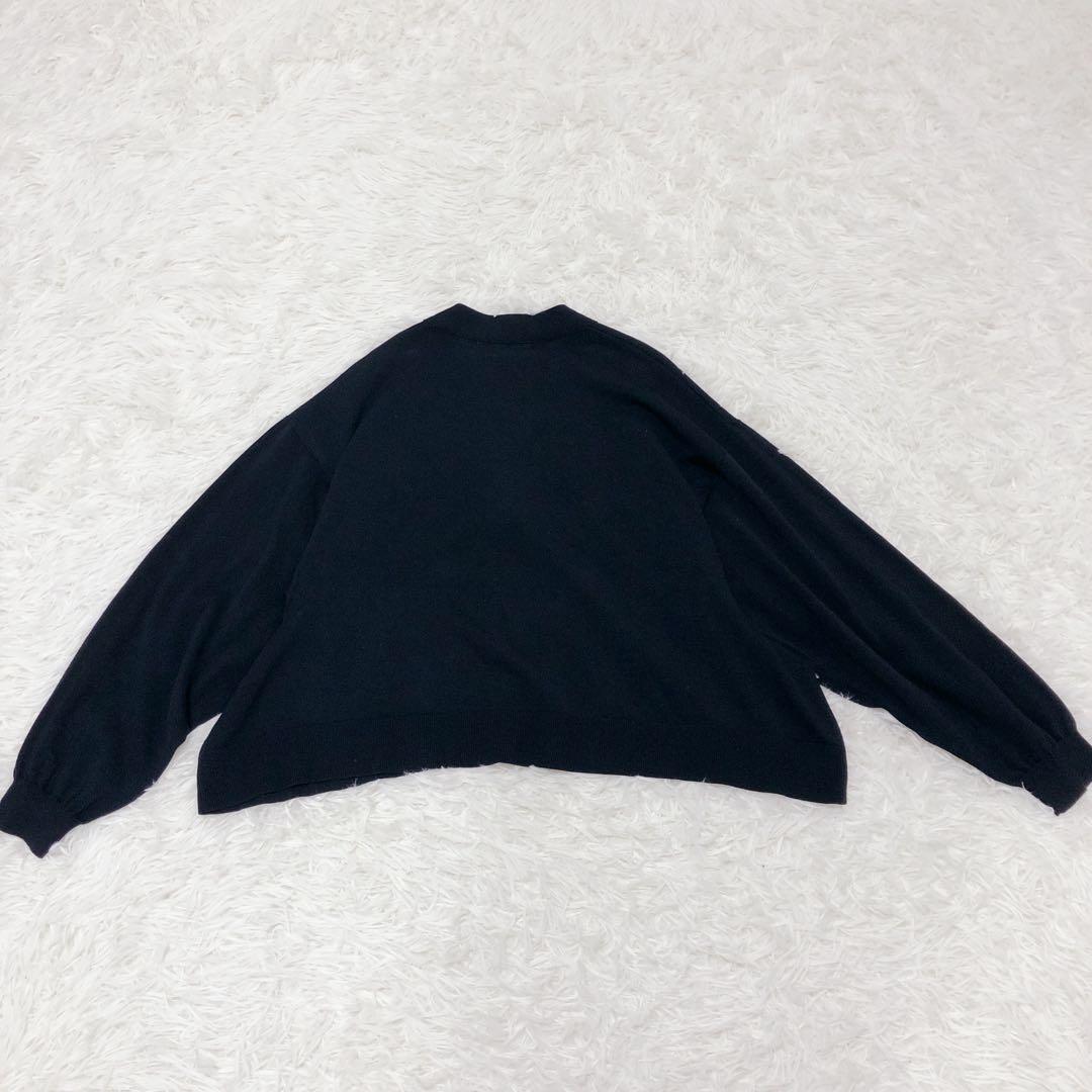 エンフォルド　WAVE DRAPE CARDIGAN ネイビー