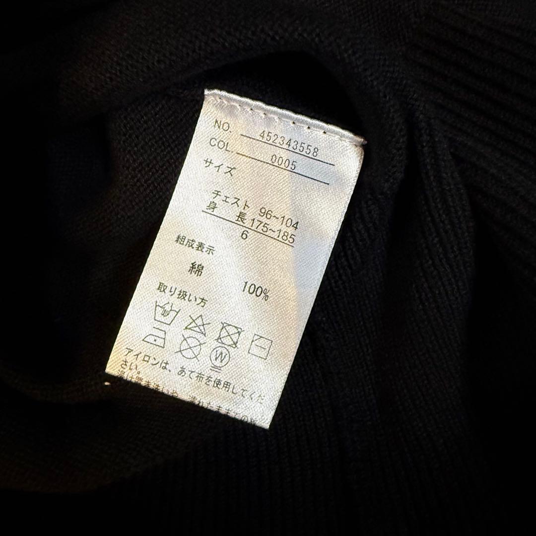 新品タグ付✨ムータマリン コットンニットベスト 黒6 Lサイズ相当 ゴルフにも