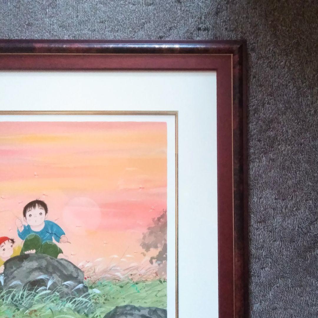 開田風堂「とんぼ取り」 100部限定 シルクスクリーン アートコム証明書