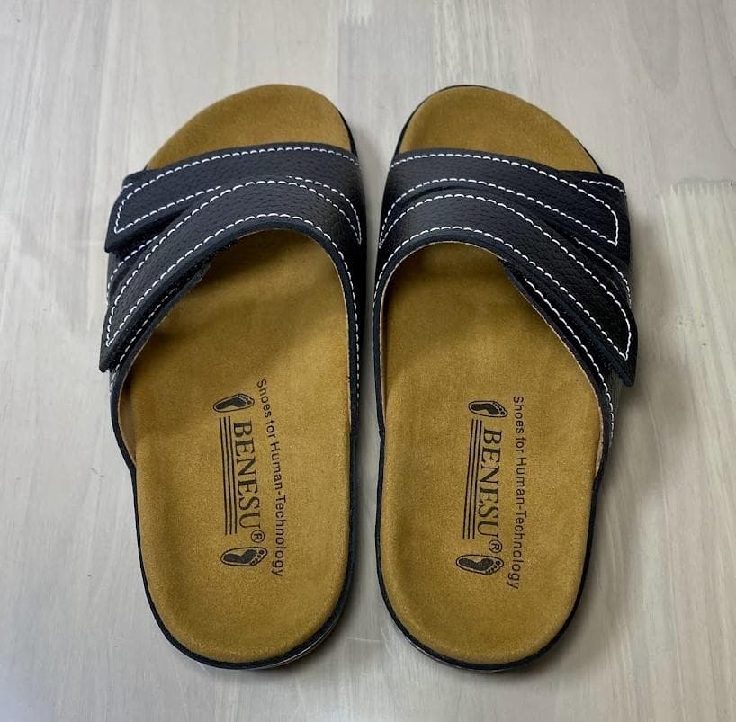 新品 24㎝ 009B ベネッシュ BENESU 外履きサンダル 黒 ベネシュ