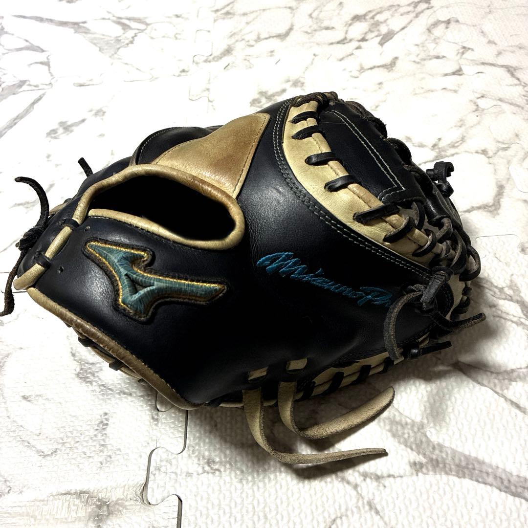 【最終値下げ】ミズノプロ キャッチャーミット 軟式グローブ 黒/キャメル