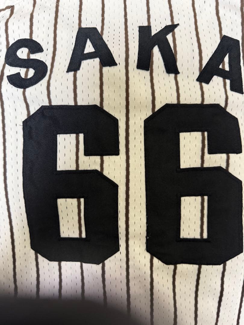 希少品 阪神タイガース 1990年 ホーム #66 坂孝一実使用ユニフォーム