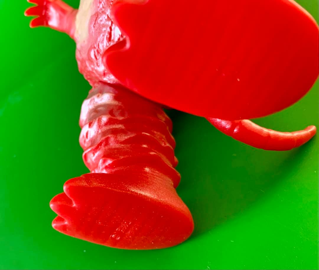 赤ガラモン 尾可動 未使用極美品 ソフビ人形 マルサン刻印無し希少品です！