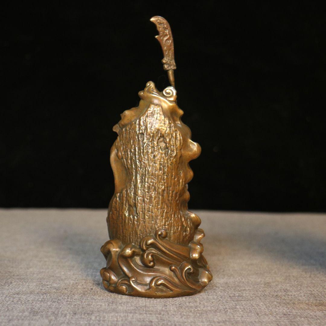 銅器 銅像 武財神 関羽 関二爺仏像 置物 開運 風水 招財 工芸品