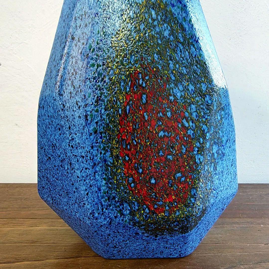 【岩田糸子】硝子 花瓶 フラワーベース 作家もの 最上位作