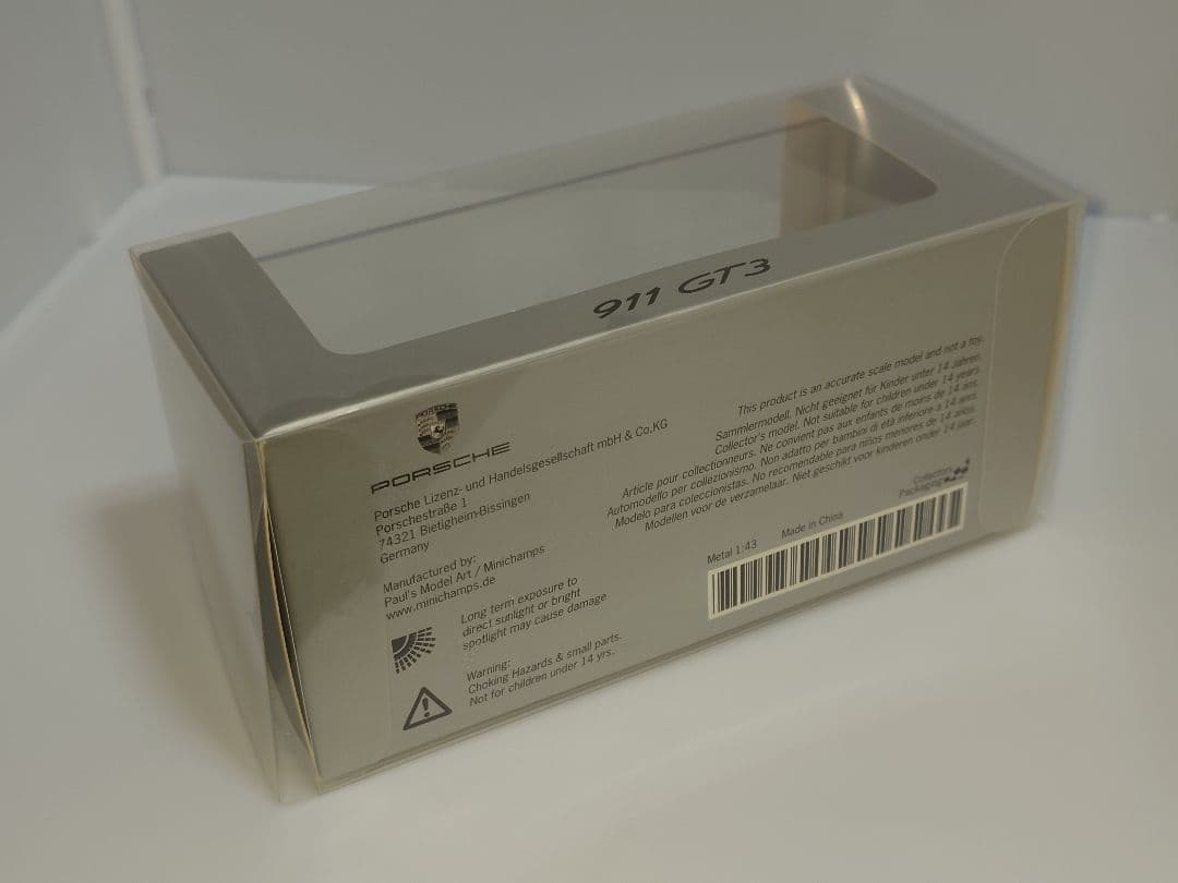 ミニチャンプス ポルシェ 911 GT3 1/43 ミニカー ホワイト