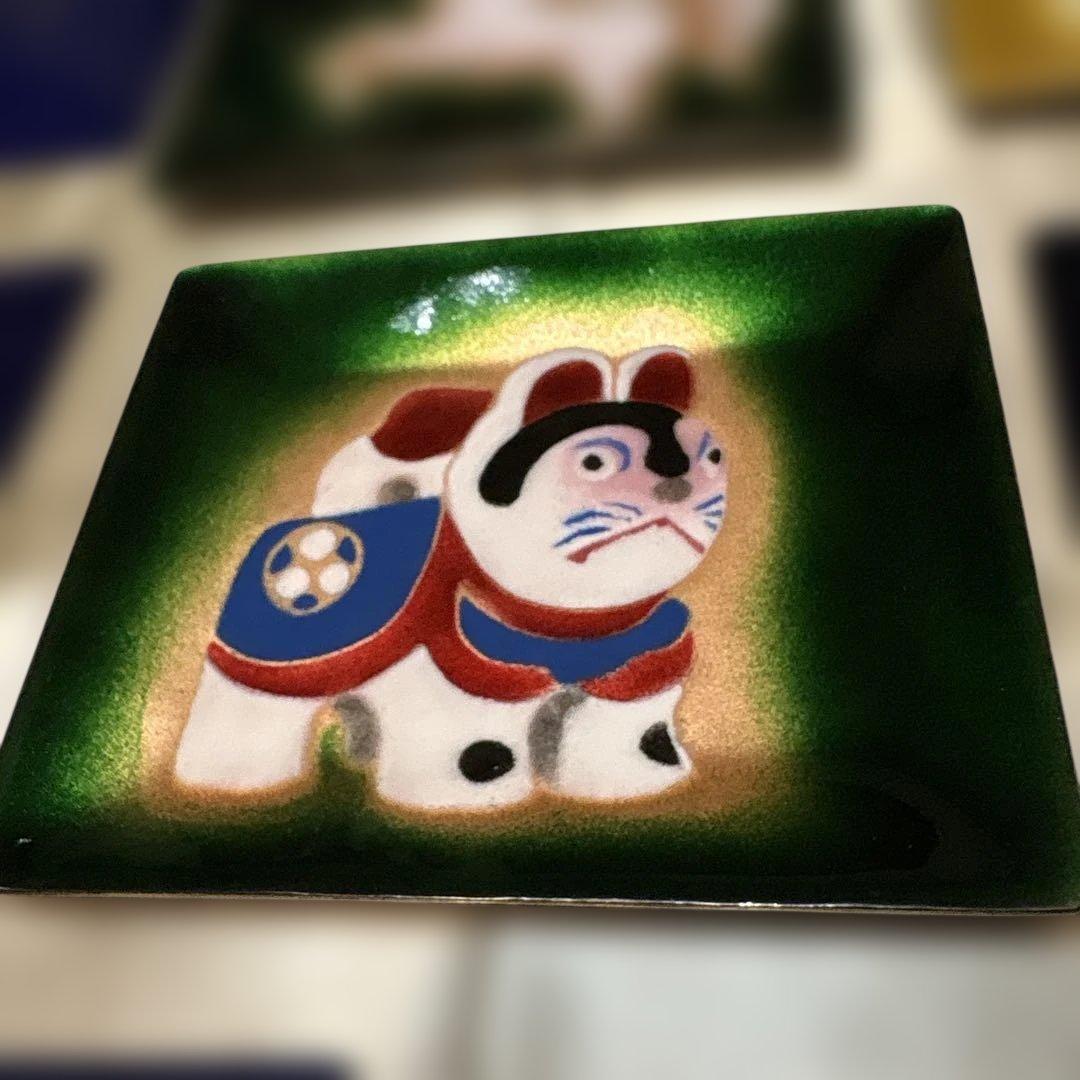 レア ヴィンテージ 安藤七宝店の七宝焼の飾皿　8枚セット