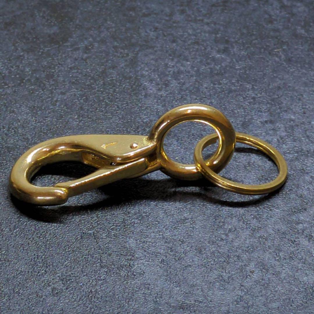 tettetetsuo真鍮　スナップフックA-BIG　キーリング　✖️12