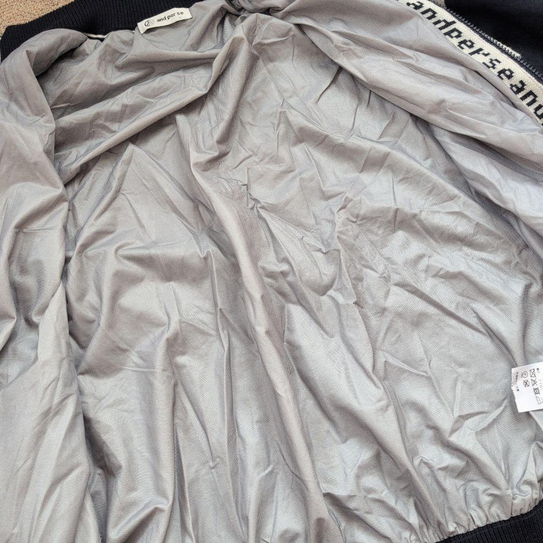 たけ 美品 アンパスィ 防寒仕様 ゴルフ サイズL 人気のネイビー紺