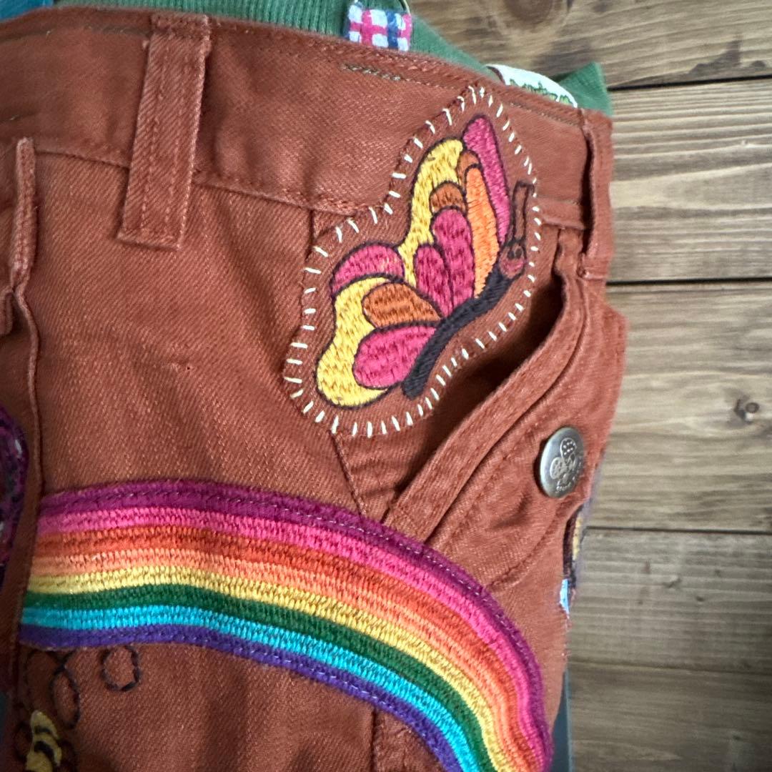 ハンドメイド デニムリメイク バッグ くまさん 楕円底 2way 55