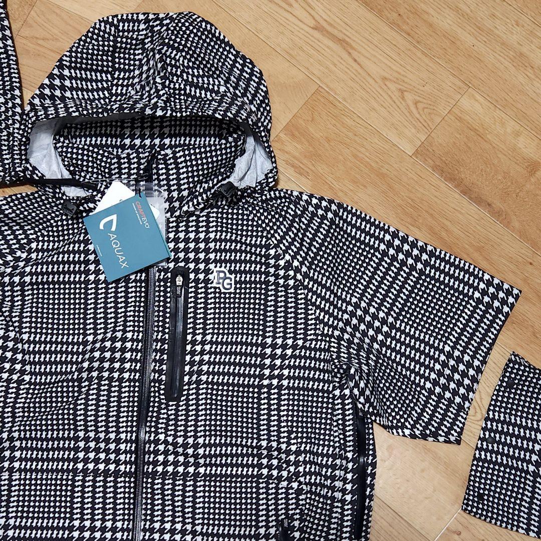 新品　パーリーゲイツ　メンズ　レインウエア　上下セットアップ　千鳥柄　サイズ5