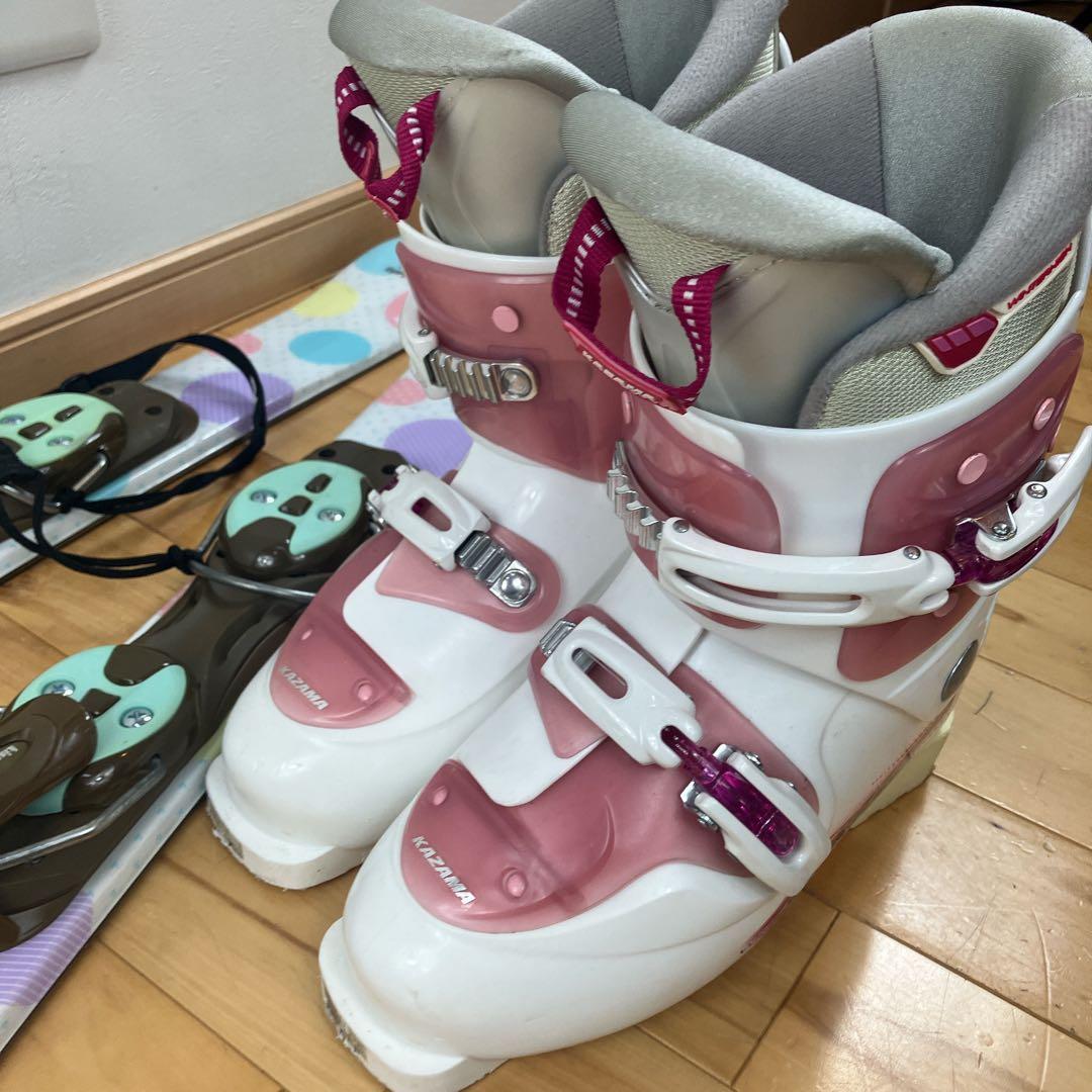 ショートスキー　レディース　kissmark キスマーク 3点セット　25㎝