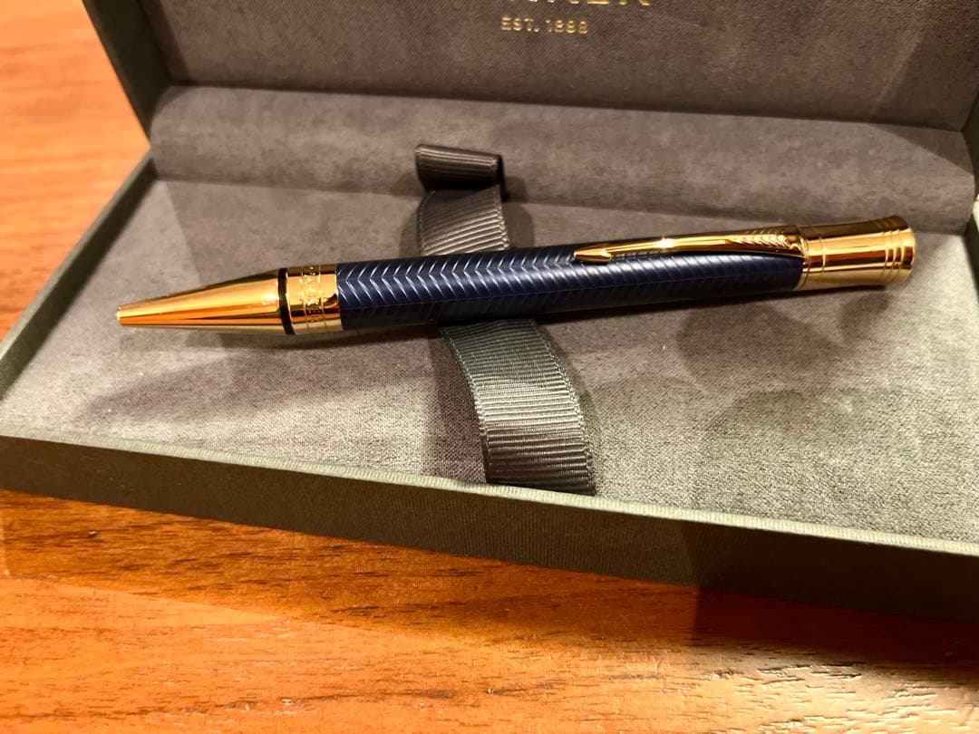 パーカー デュオフォールド プレステージ ブルーシェブロンGT ボールペン