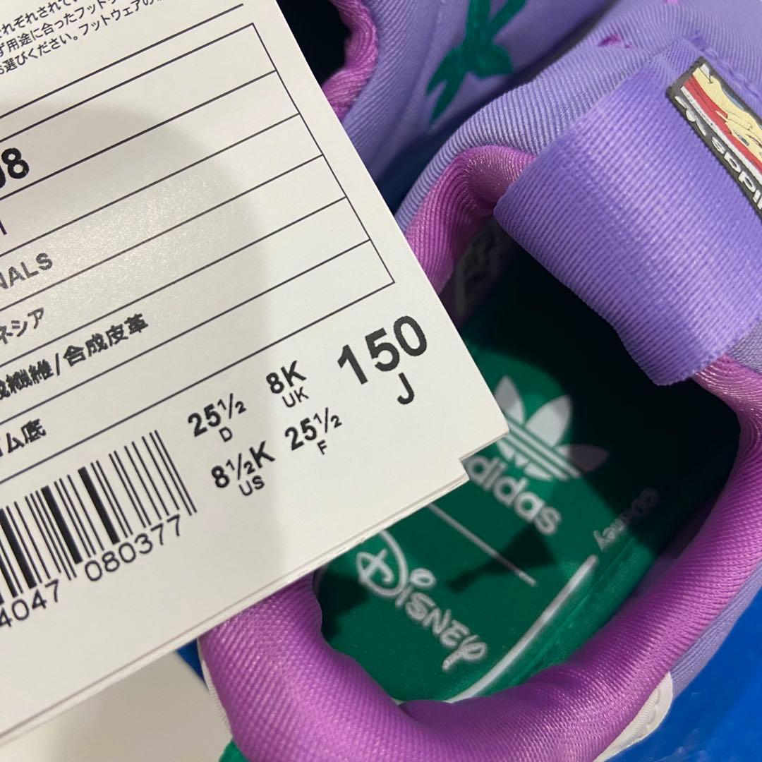 adidas ディズニー アリエル スニーカー 紫 アディダス 15 パープル