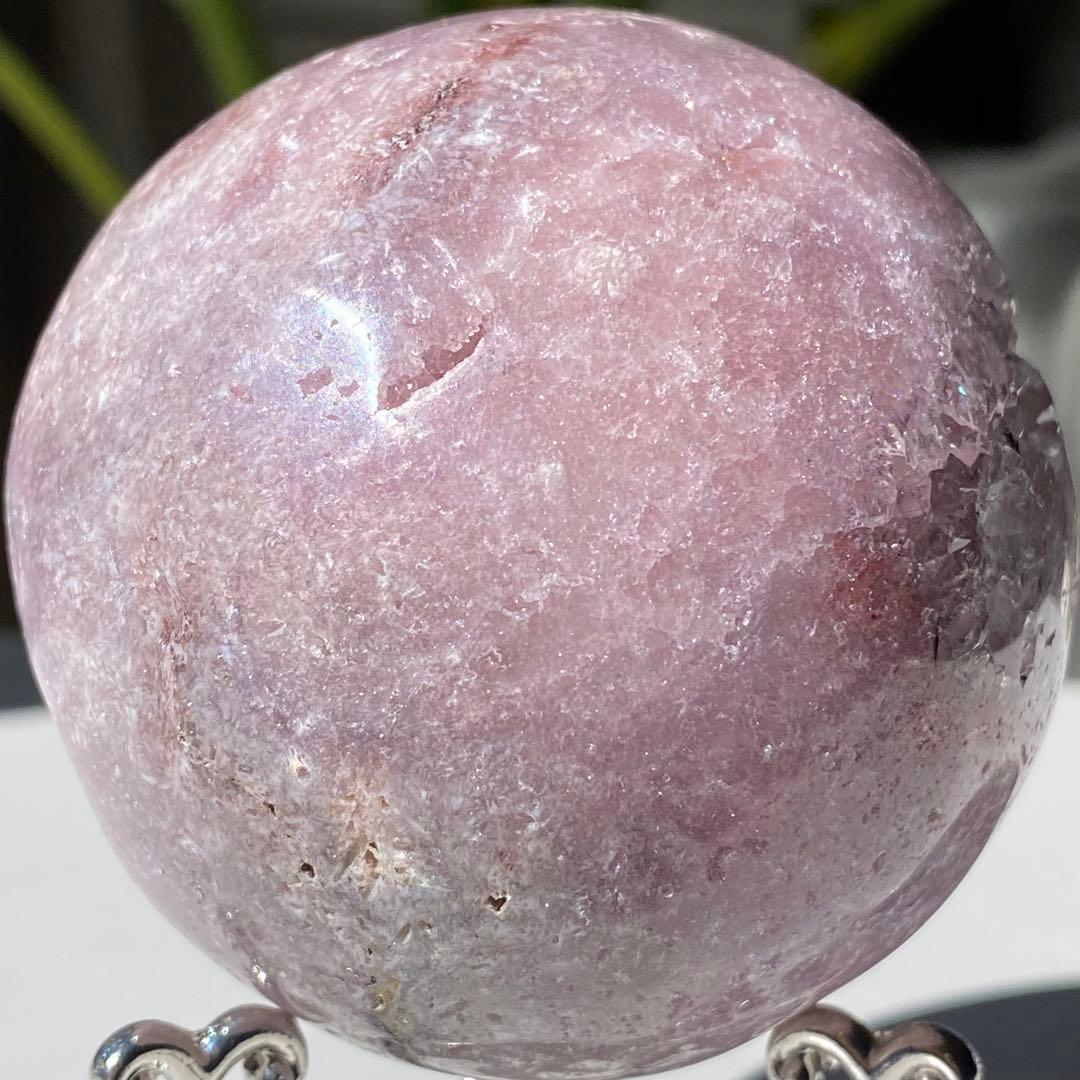 【 天然石 ピンクアメジスト クォーツ スフィア 約68ミリ 】
