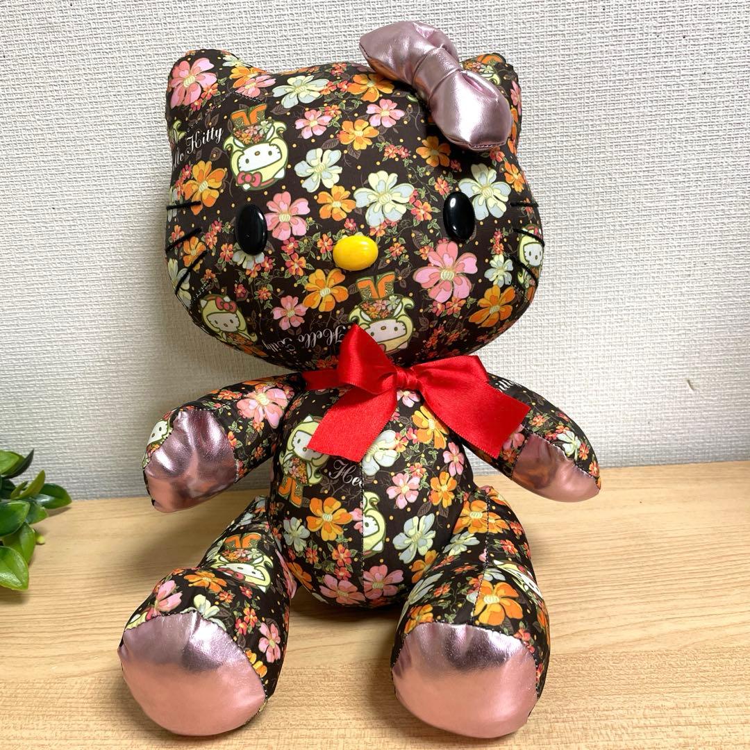 サンリオ フルールキティ ぬいぐるみ 約30cm 花柄