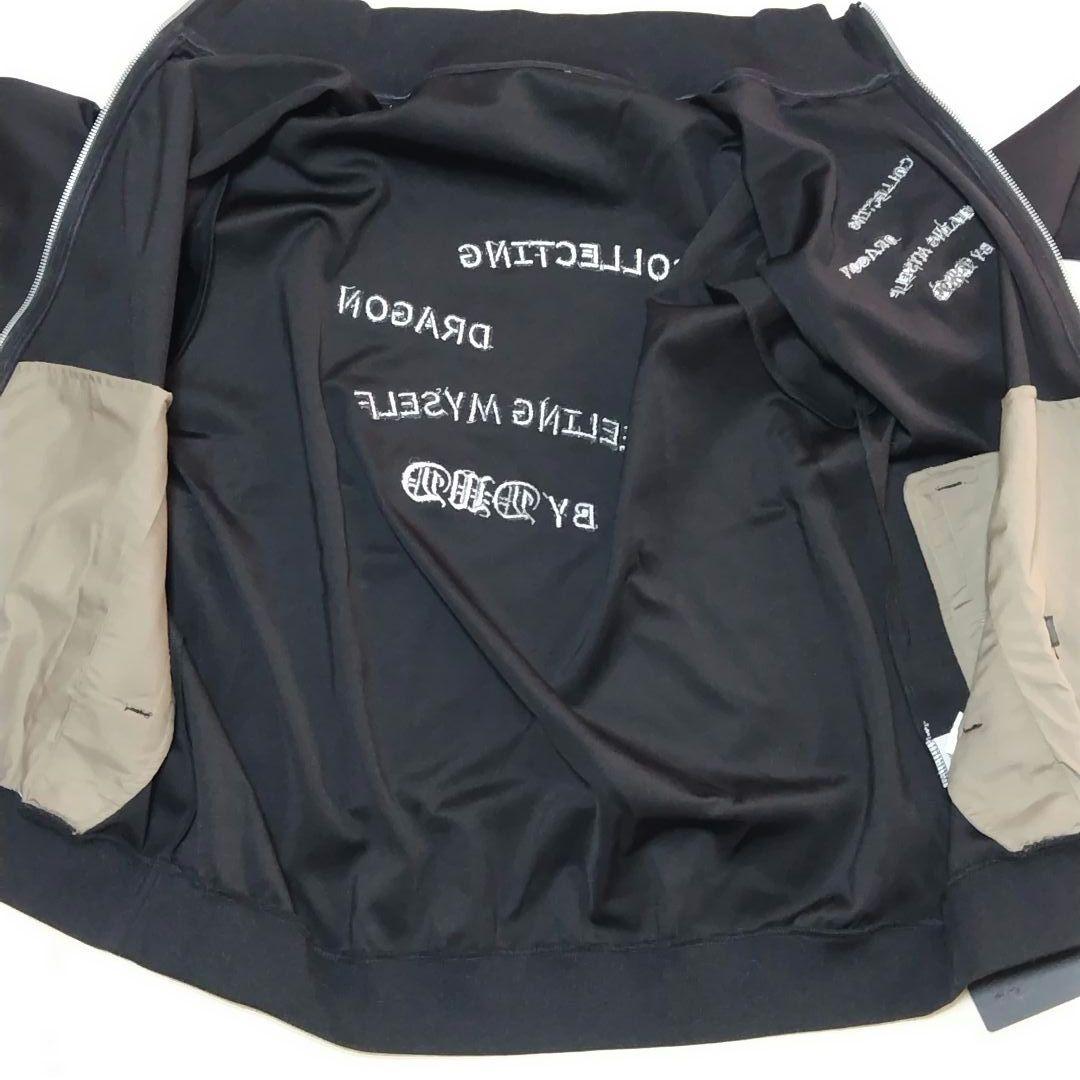 ダンスウィズドラゴン ジャケット 黒 ストレッチ ダンボール ジャージ 上着