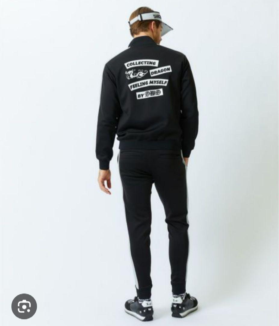 ダンスウィズドラゴン ジャケット 黒 ストレッチ ダンボール ジャージ 上着