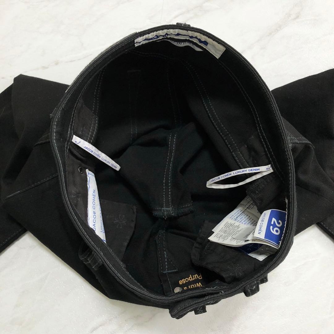 【美品 近年モデル】ヤコブコーエン デニム NICK ブラック ハラコ 29
