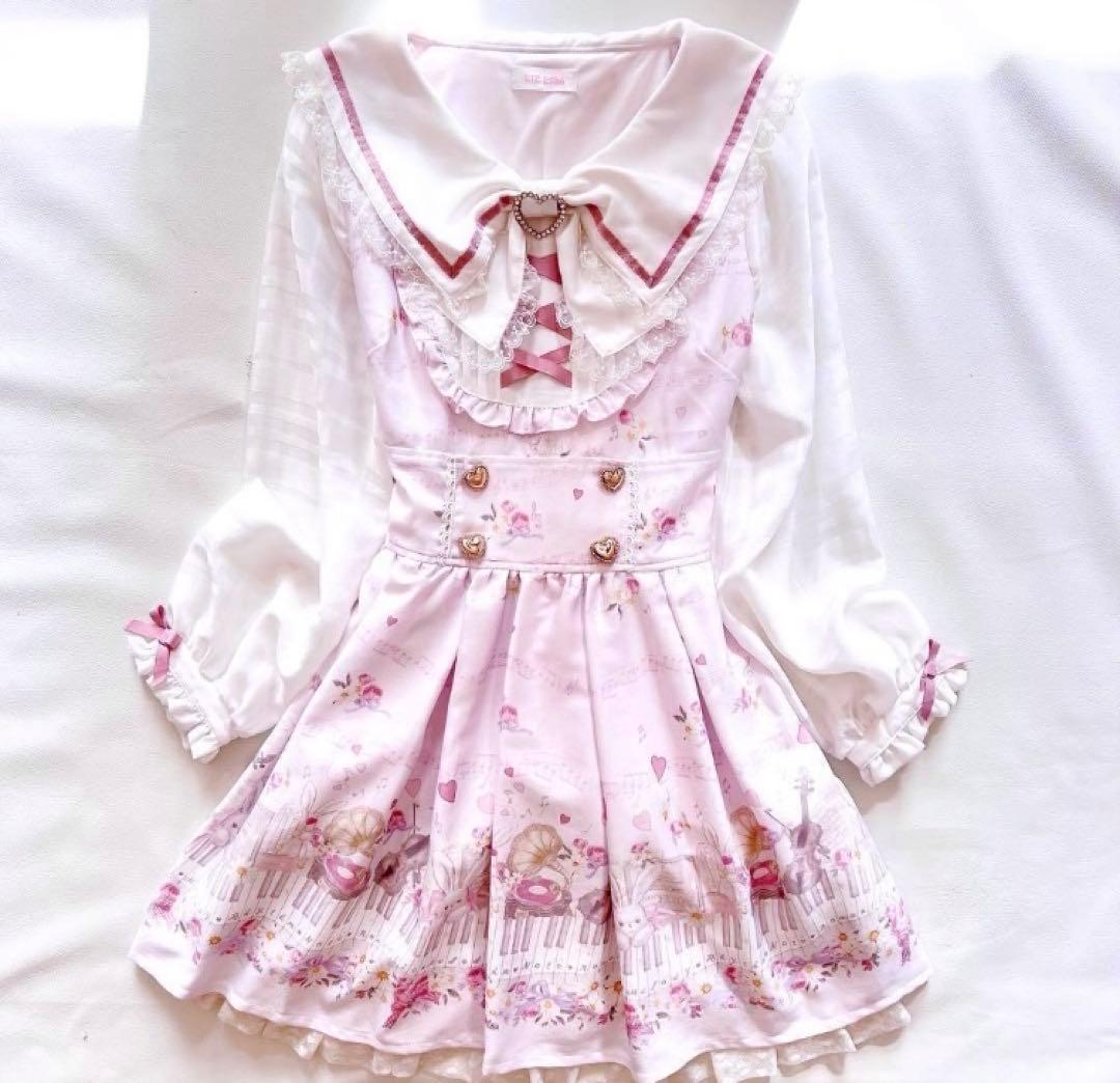 LIZLISA Melody Bunny柄ワンピース リズリサ ピンク