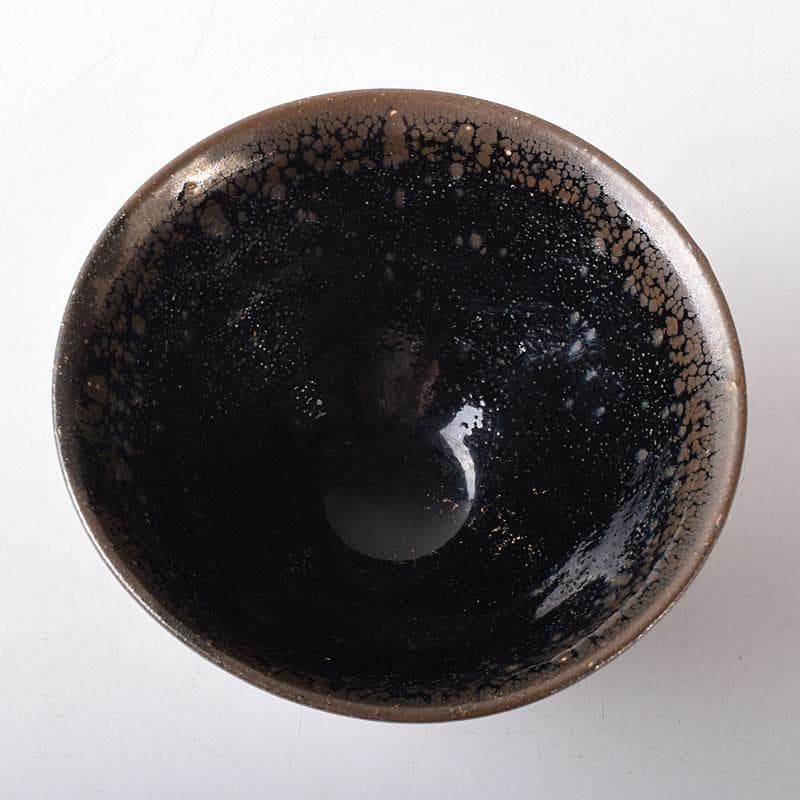 中国　建窯　油滴　曜変天目茶碗　C　R8389