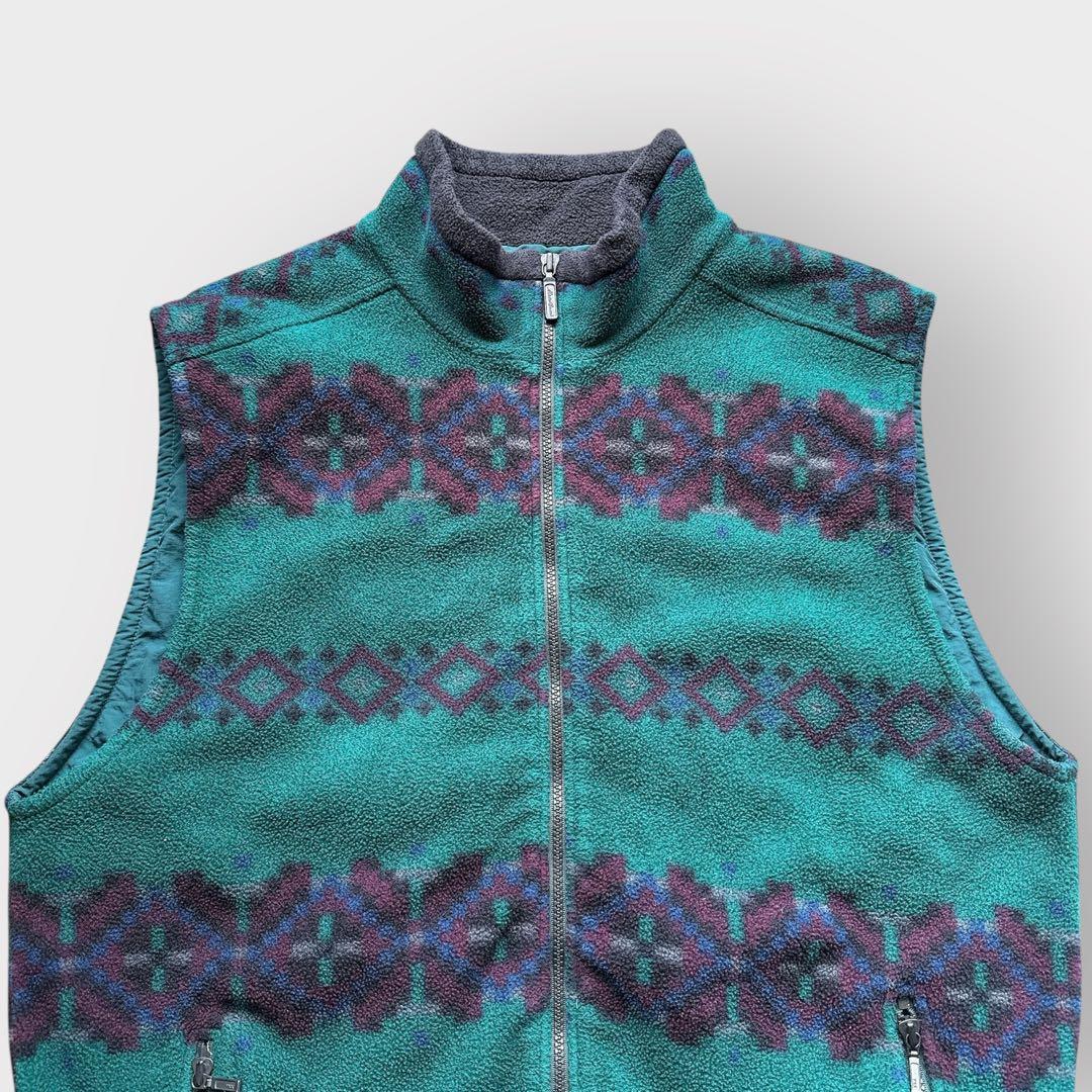 90s USA製 エディーバウアー ポーラテック フリース ベスト ドローコード