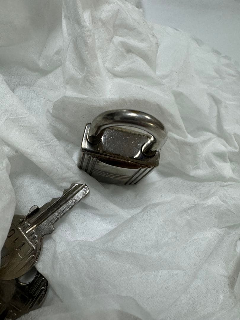 HERMESエルメス カデナ 南京錠 シルバー110番