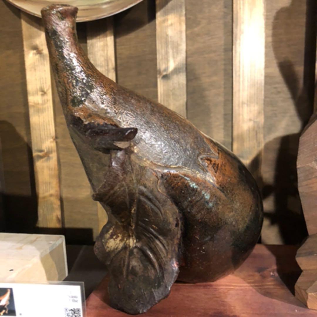 唐津　茄子置物