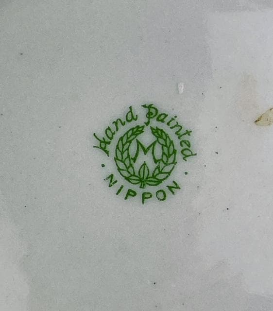 【美品・希少】オールドノリタケ 盛り上げ風景紋灰皿 盛上げ アールヌーボー