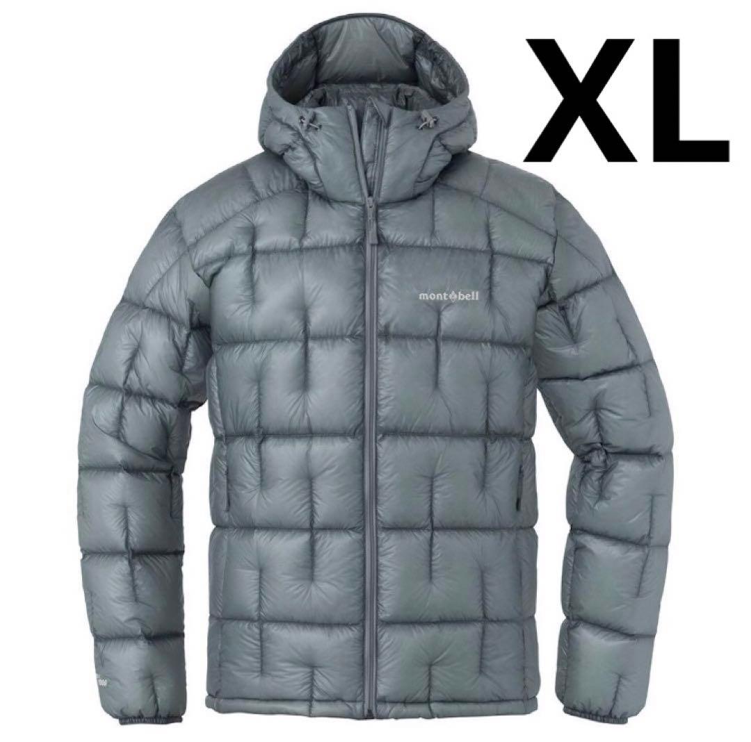 サイズXL モンベル プラズマ1000 アルパインダウンパーカ ライトグレー