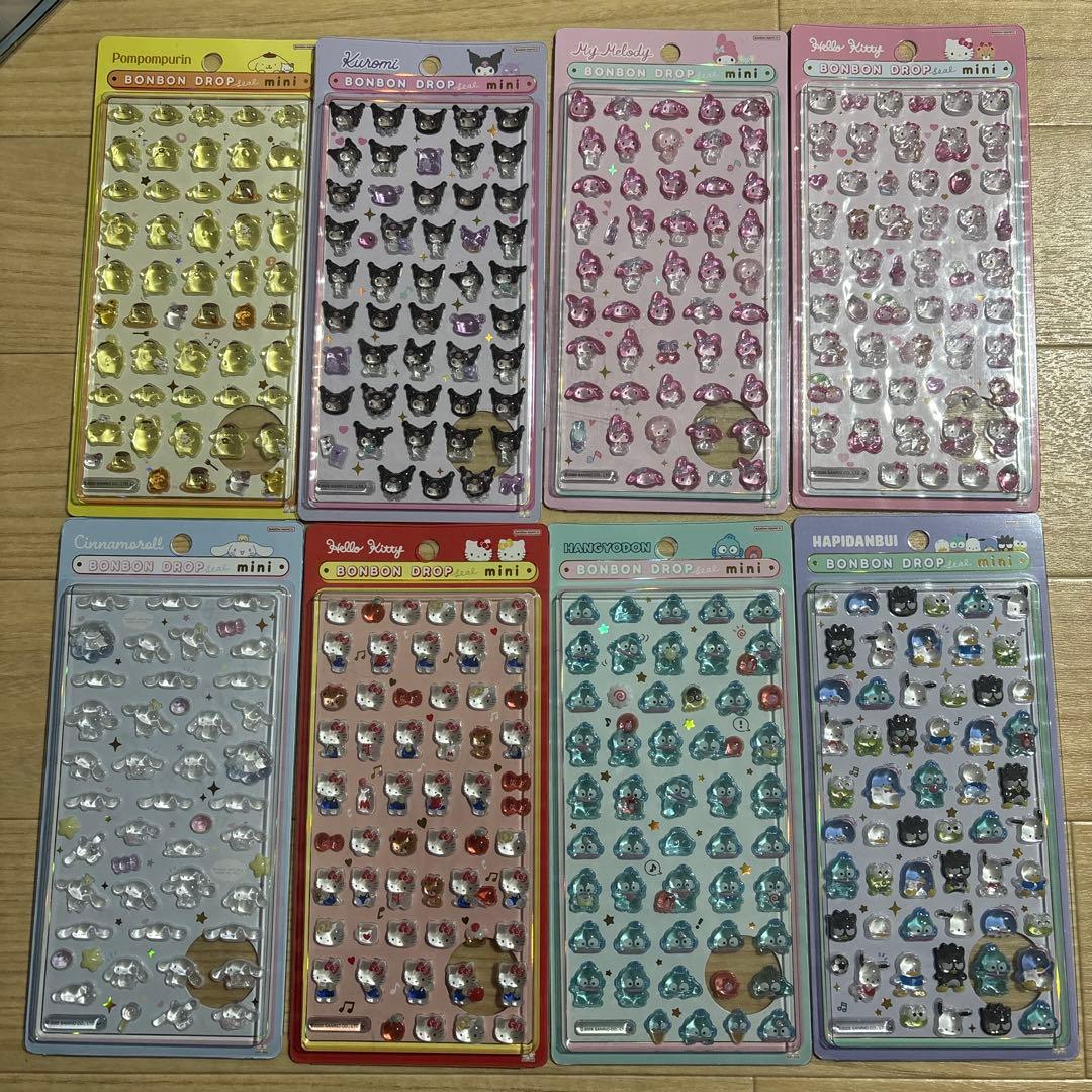 ボンボンドロップシール　サンリオ　mini8種