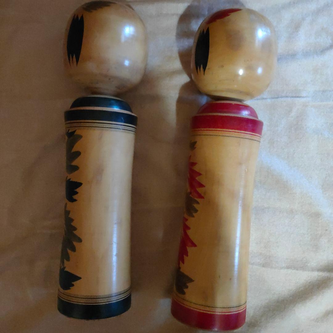 鳴子こけし 2体 夫婦 ペア 菅原和平作