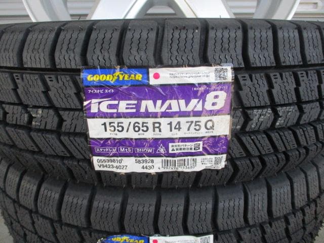 送料込み☆新品スタッドレス付き 155/65R14 軽自動車・タント・スペーシア
