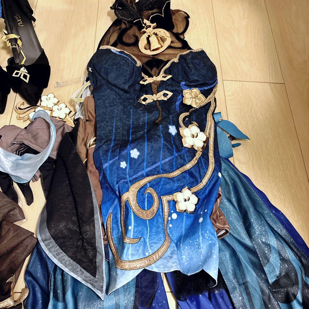 原神 海灯祭 スキン 甘雨 コスプレ 衣装 靴 ウィッグ