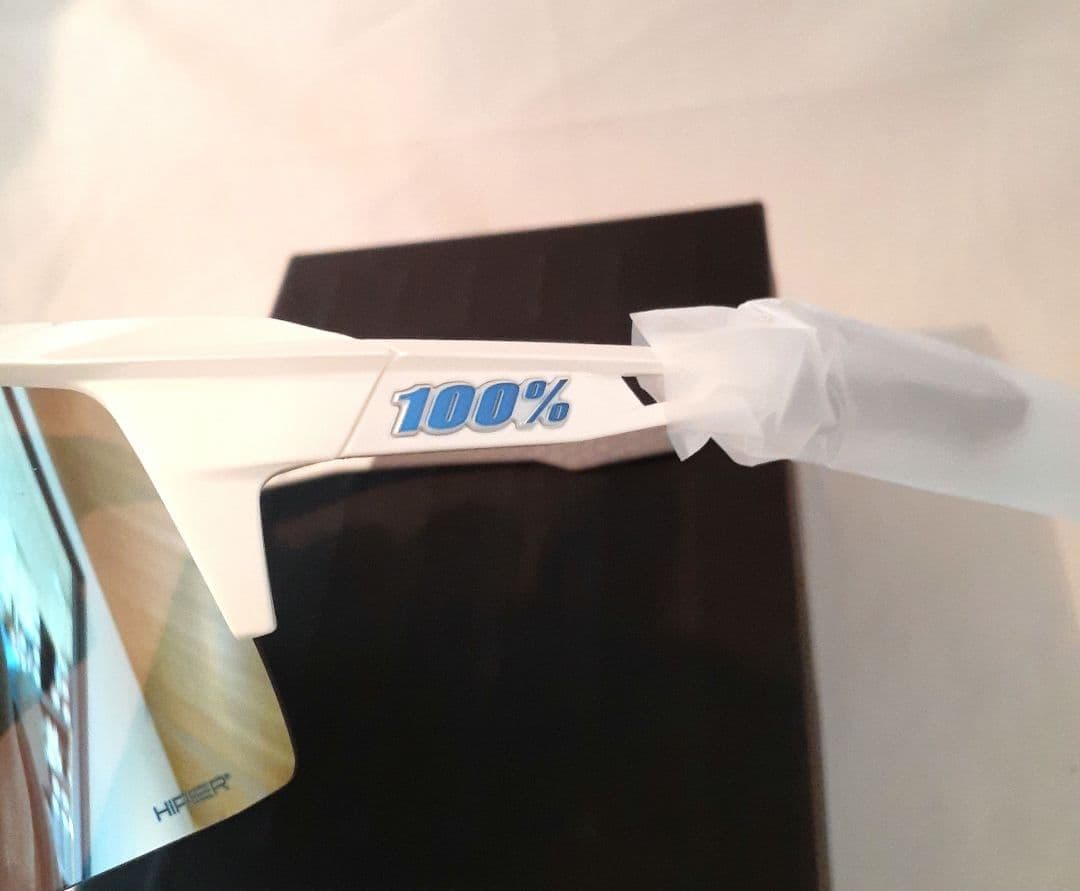 100％ Speedcraft ホワイト ブルー ワンハンドレッド サングラス