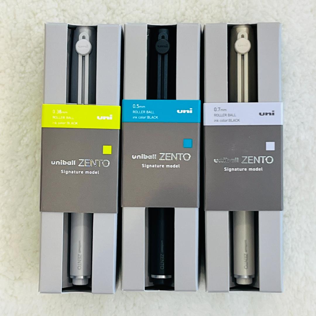 【新品未使用】ユニボール zento ゼント シグニチャー モデル3本セット