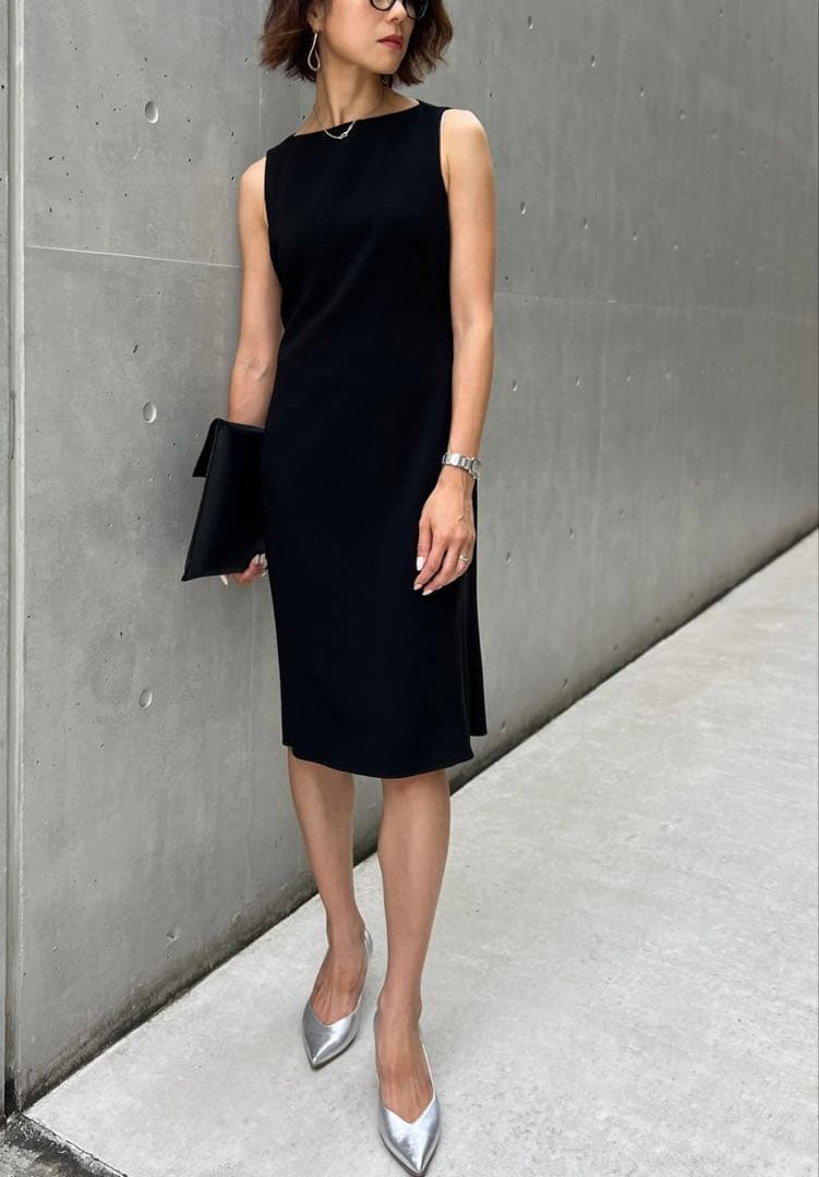 【新品タグ付】定番theory AdmiralCrepeFlaredDress