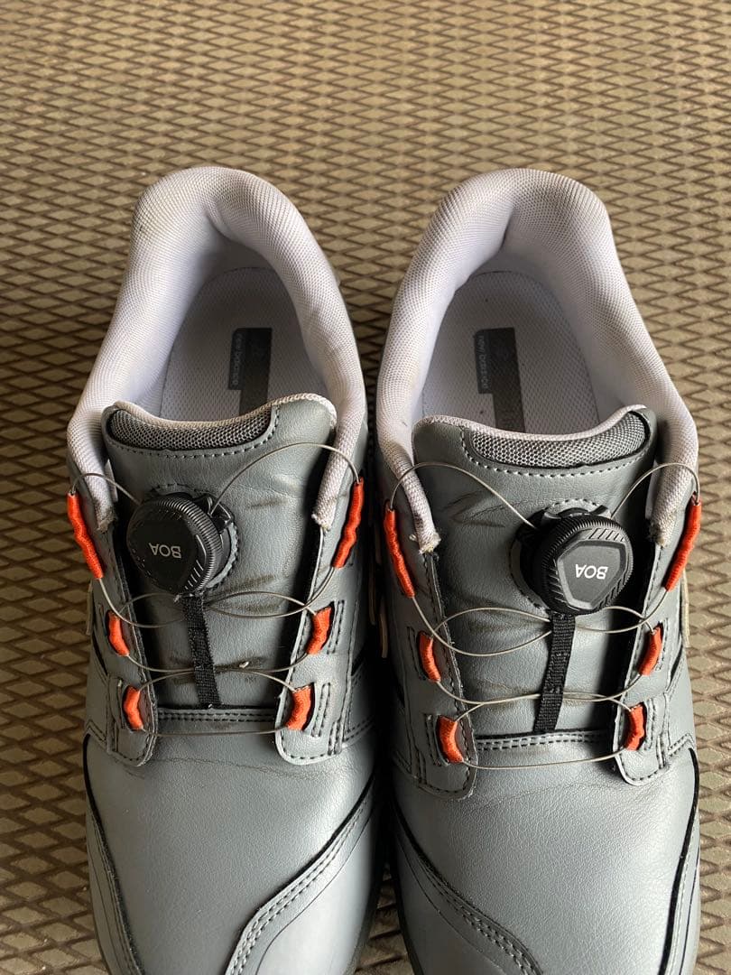 【ニューバランス】（26.5EEE）安全作業靴　グレー　人工皮革　BS-818