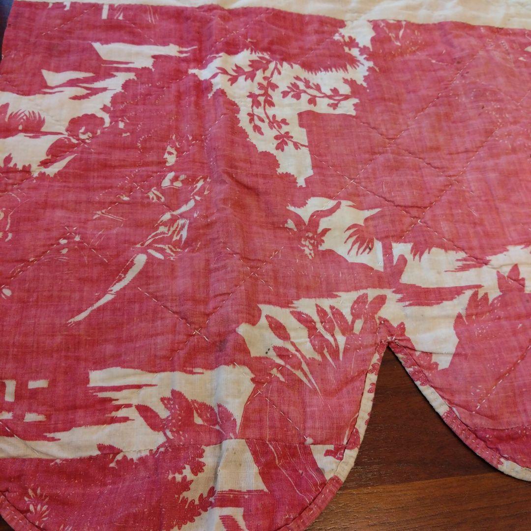 フランス　19世紀　アンティーク　コットン　トワルドジュイ