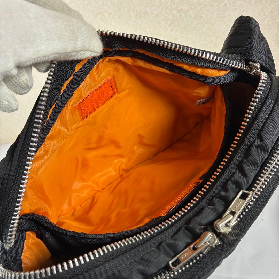 [未使用級] PORTER タンカー ショルダーバッグ 2層 ブラック S