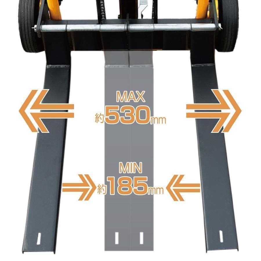 ハンドフォークリフト 最大積載200kg 折りたたみ式 フォークリフト 2199
