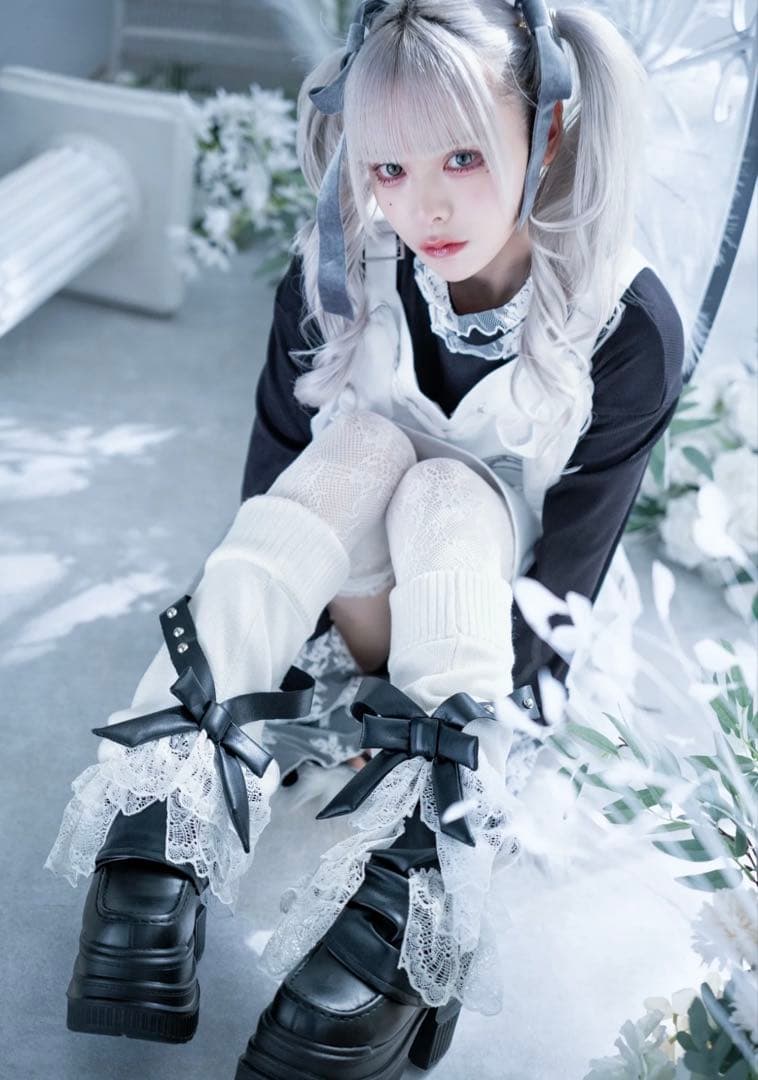 レッグウェア DOLL RACE LEG WARMERS WHITE