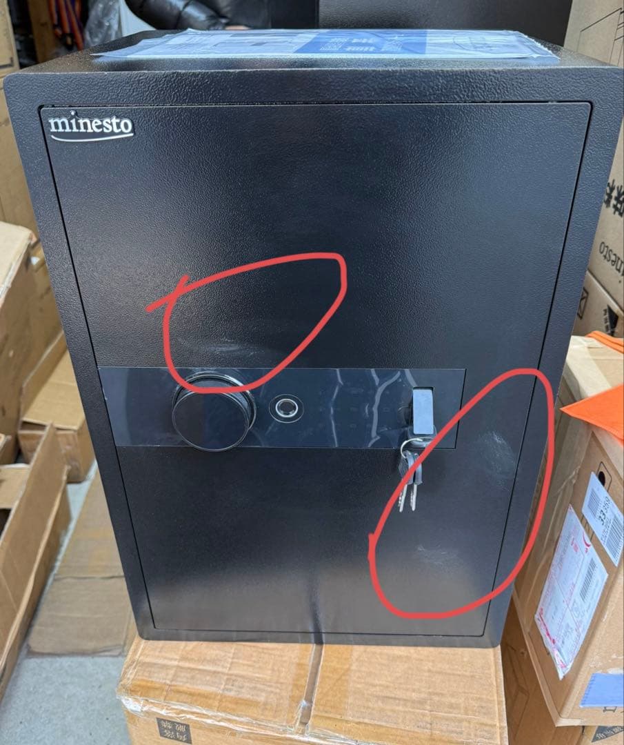 値下げ　中古品 電子金庫 タッチパネル　指紋認証　(60cm, 黒)