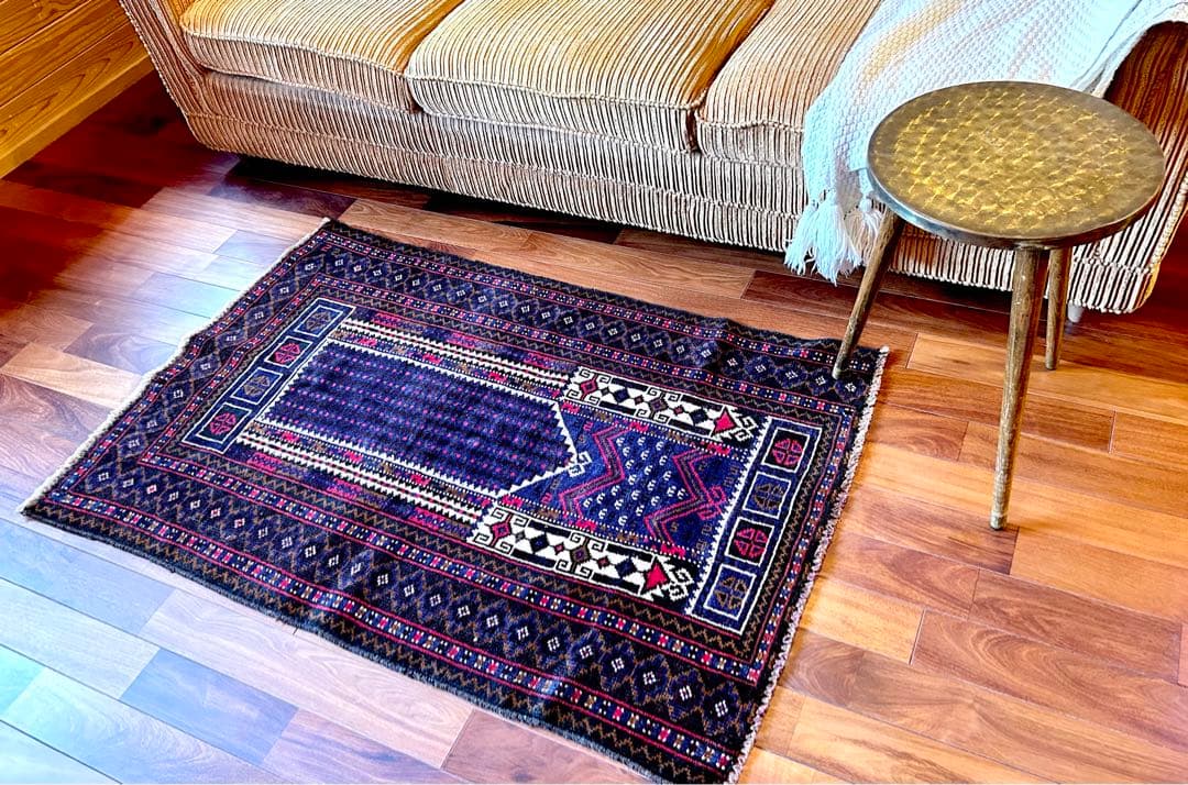 ヴィンデージ　ラグ　129×87cm