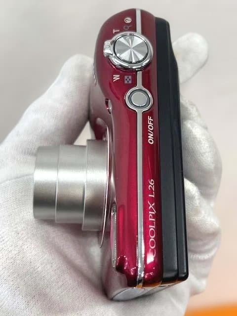 Nikon COOLPIX L26 レッド 稼働品 コンパクトデジカメ 電池付き