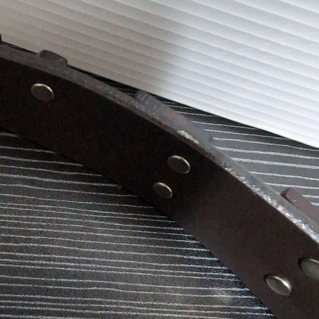 美品FENDI JEANS ロゴプレート レディースレザーベルト ダークブラウン