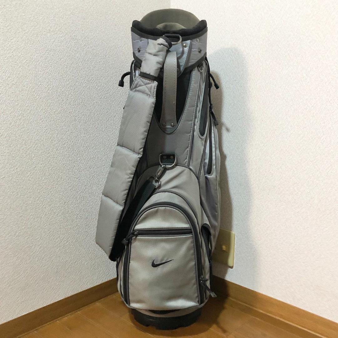 【希少】 NIKE ナイキ ゴルフ キャディバッグ カート型 6分割 グレー