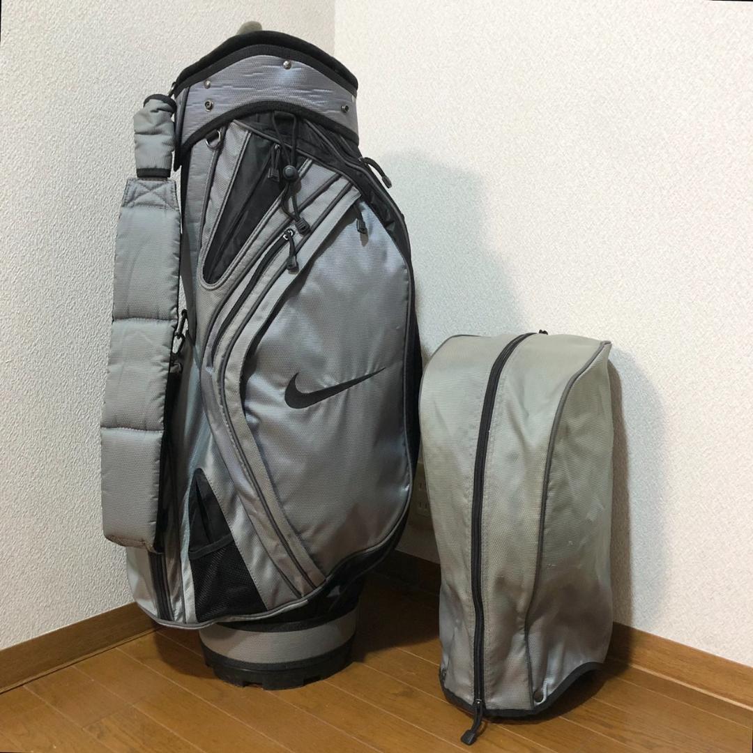 【希少】 NIKE ナイキ ゴルフ キャディバッグ カート型 6分割 グレー